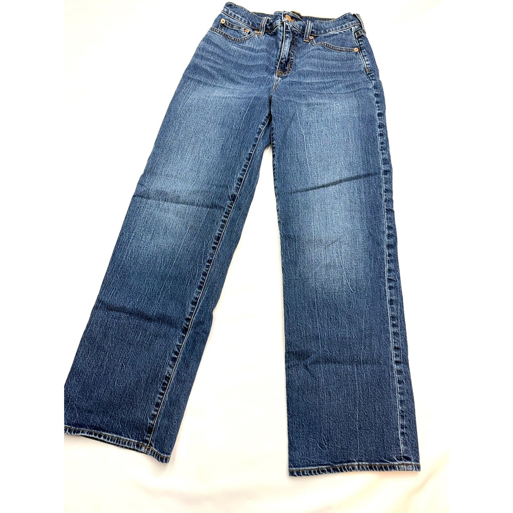 JCREW $90 Womens 26 Medium Wash Full Length Wide Leg Jeans High Rise SS16